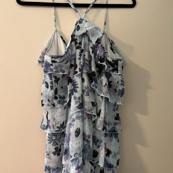 Blue Ruffled Floral Top - Picture 4 of 4